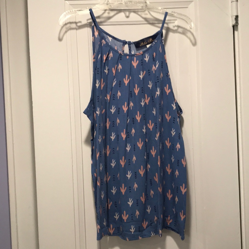 Cactus patterned tank top